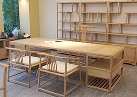 白蜡木实木班台、洽谈台