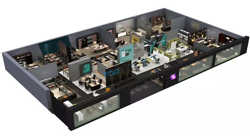 办公场所3D效果图 办公场所3D效果图